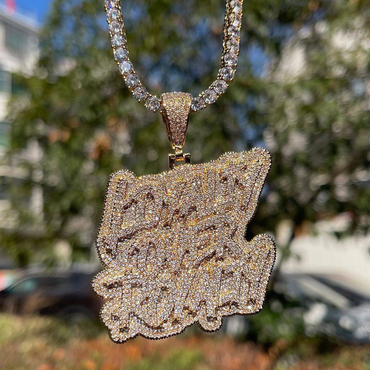 Luxury Custom Moissanite Pendant Letter Men Hiphop 925 Silver Iced Out VVS Moissanite Pendant
