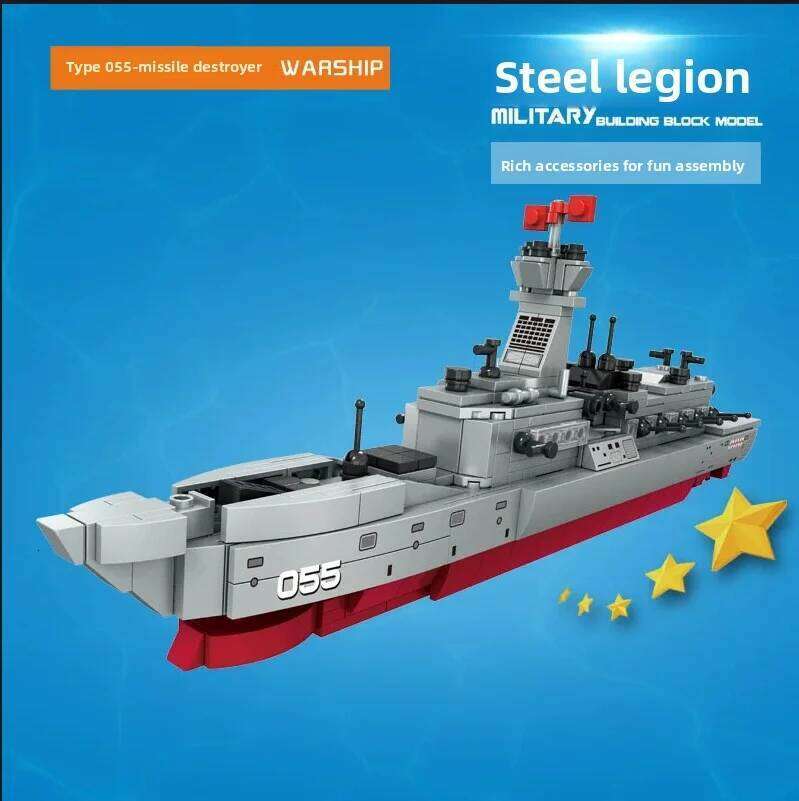 Ww2 Military Ship Army Ocean Cruiser Warship Nuclear Submarine Building Blocks Aircraft Bricks City Toys for Kid Christmas Gift Z260306