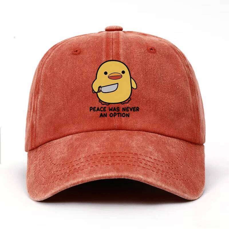 Yellow Duck Letter Printed Baseball Hat Men and Women, Adjustable for Travel, Sunscreen, Lightweight,Breathable, Comfortable Y260304