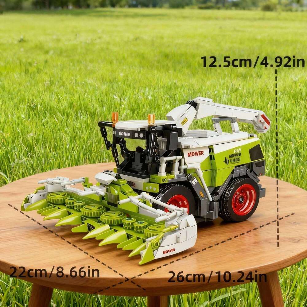 Farmer Truck model Building Block Tractor Cultivator Harvester Vehicle MOC Car Brick City Construction Toy For Children Z260306
