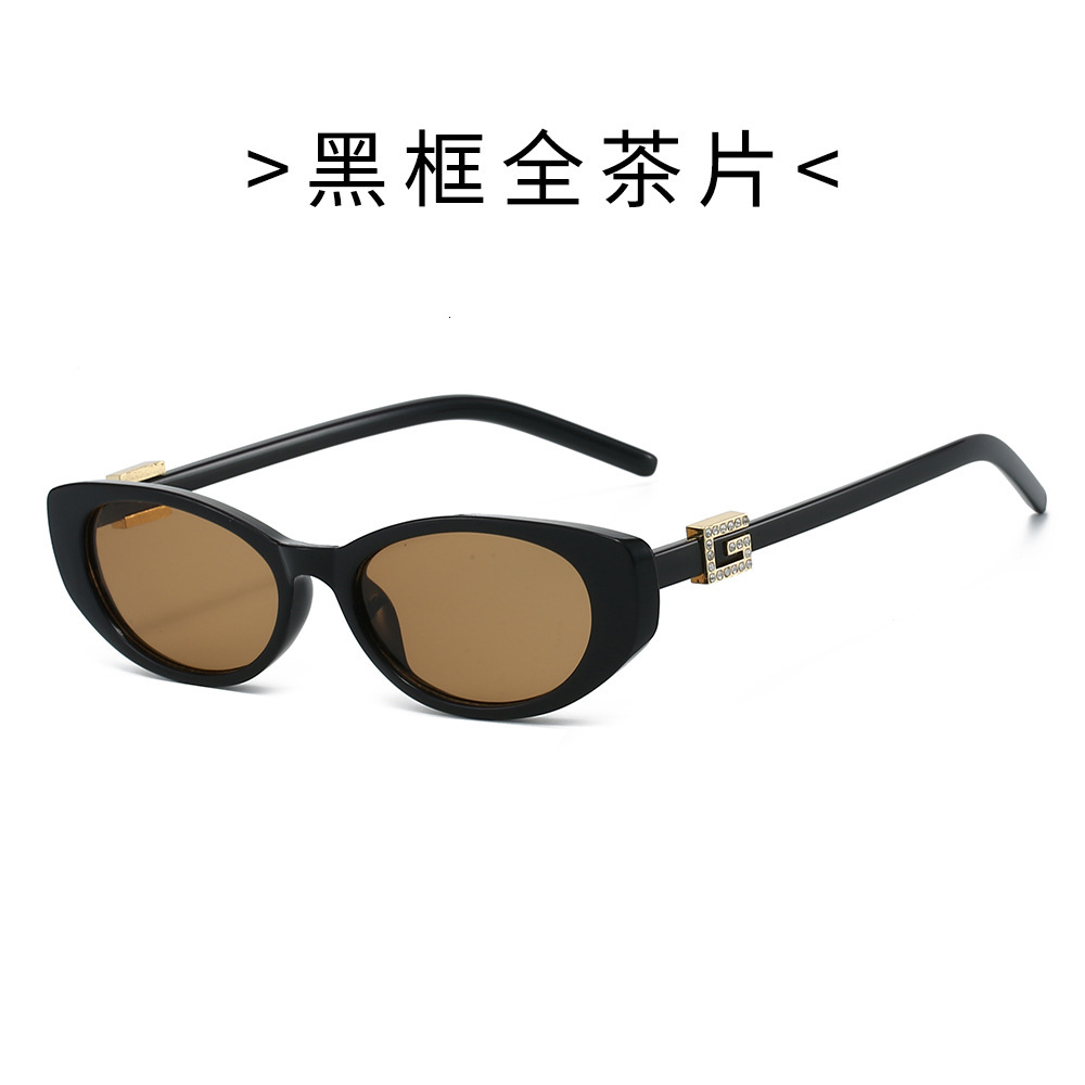 New 25 fashion trendy Korean-style oval small-frame sunglasses, European and American unisex sunglasses with UV protection