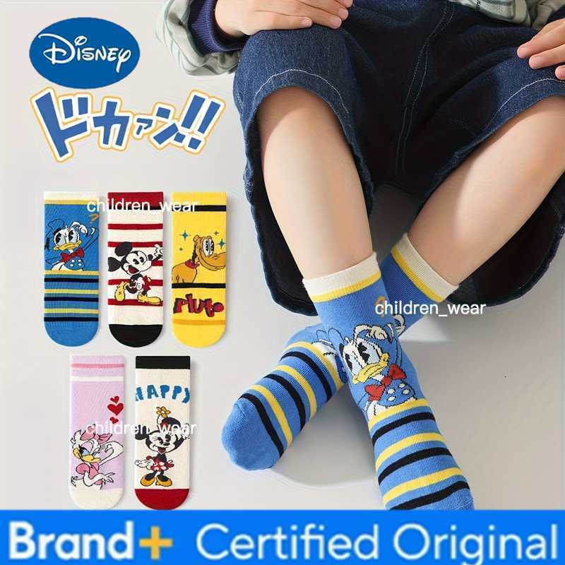 Disney Hot Sale Mickey Donald Duck Socks 5-Pack Cute Cartoon Socks kids Casual Mid-Calf Socks H260306