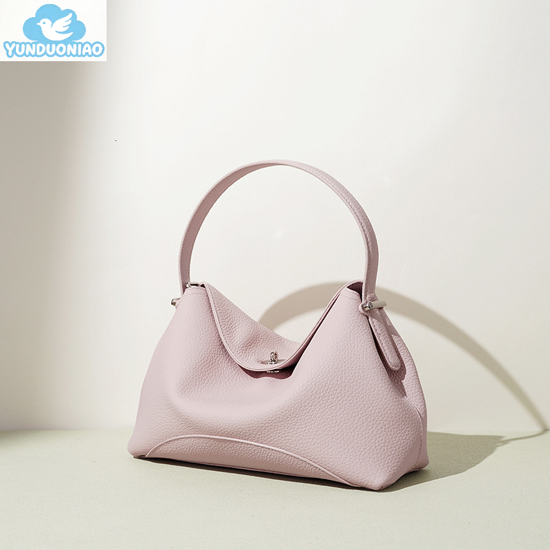 YUNDUONIAO new genuine leather pillow bag simple multifunctional women's handbag Korean style first layer cowhide design niche single shoulder cr