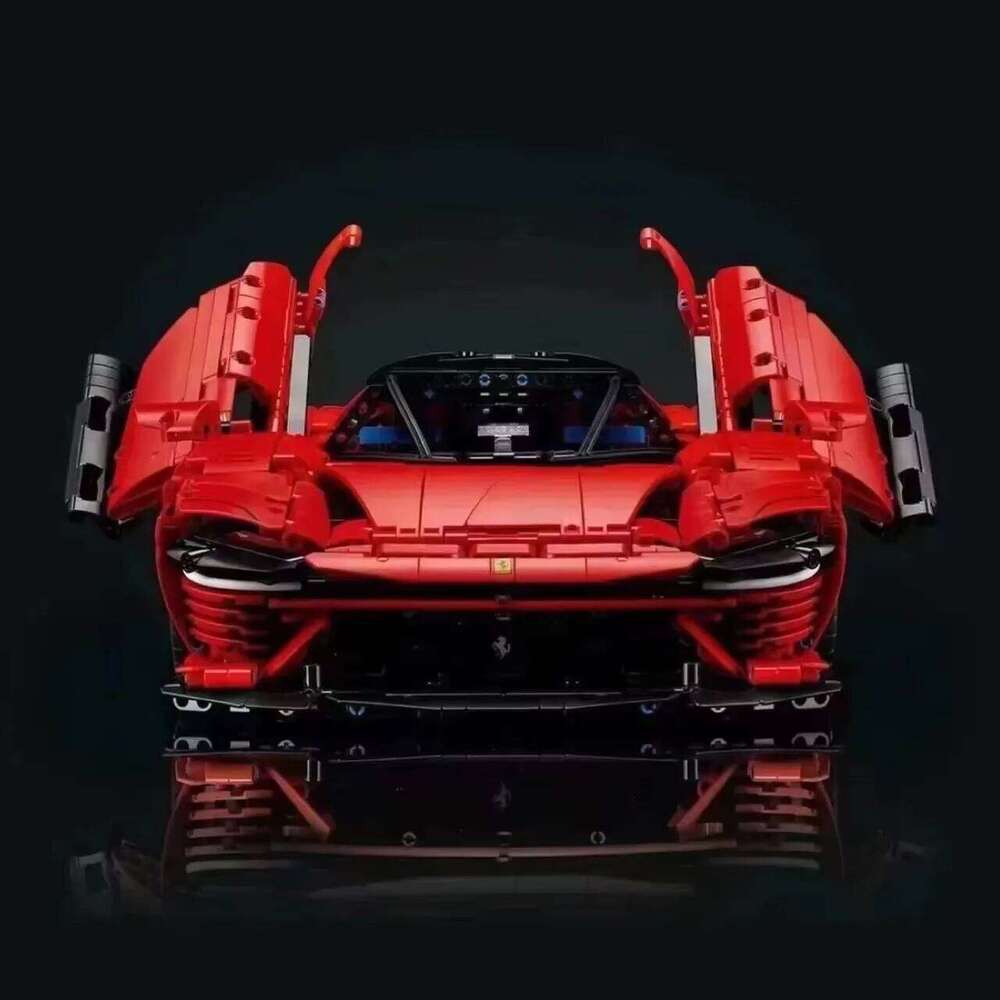Chinese Building Blocks Red Sports Car Racing SKU006 Model Toy Adult High Difficulty Male and Female Children Puzzle Gift Z260306