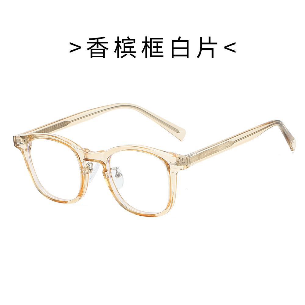25 new stylish TR90 pin-frame glasses for men and women, plain lenses, artistic, casual, simple, anti-blue light