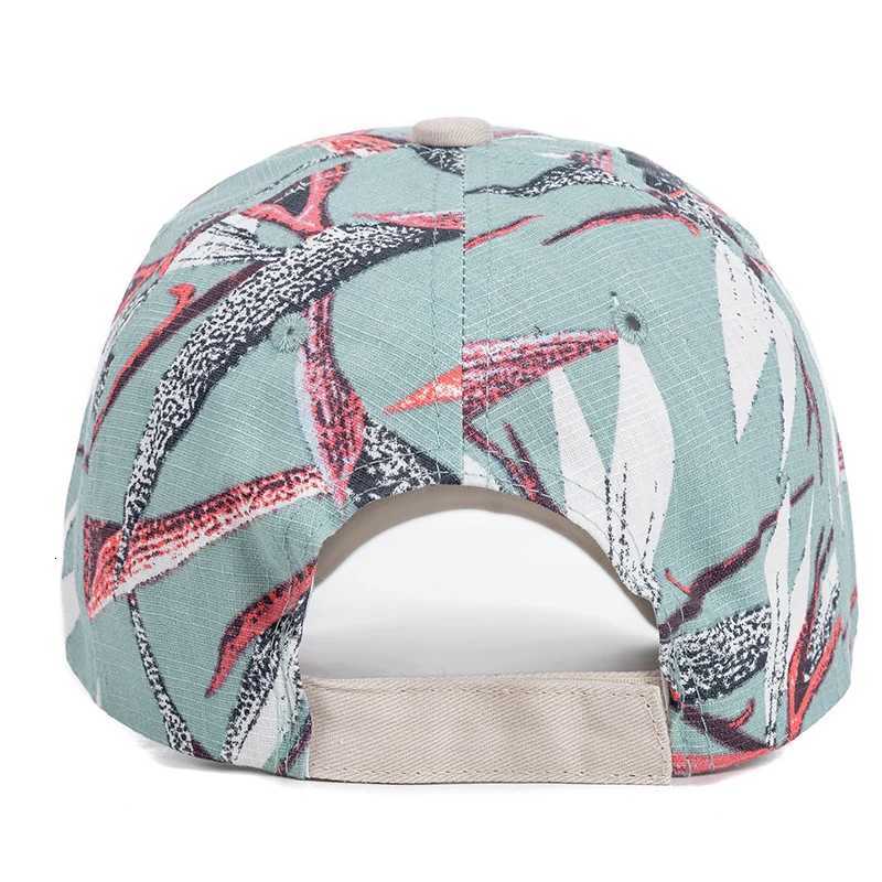 New Fashion Women Cap Flowers And Foliage Print Baseball Cap Female Outdoor Streetwear Caps Hats S260306