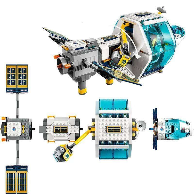 Urban series Lunar space Station Building blocks rocket launch Center Space capsule Astronauts Assembling Boy Toys 60349 Z260306
