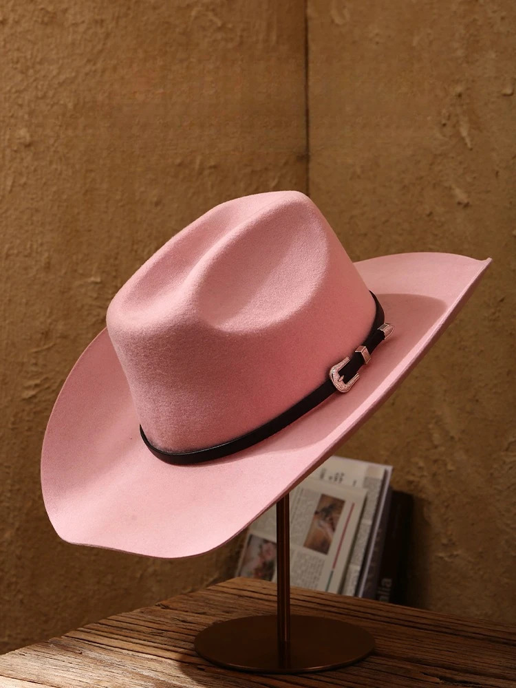 USPOP 100 Wool Cowboy Hat for Men and Women Unisex Vintage Premium Felt Hat with Buckle Band 27 Colors 4 Sizes SXL 260228