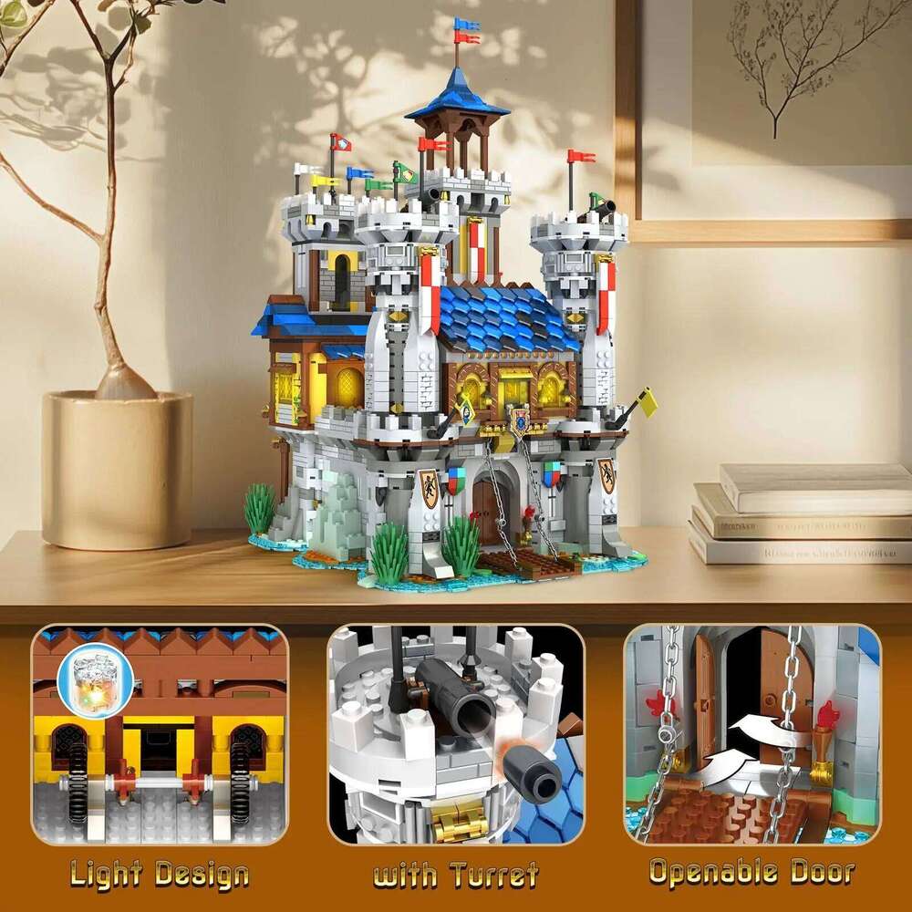 2722PCS Medieval Castle Kits Creative 3 in 1 House Building Model Adults Collection Architecture Set Toys Gift for Boys Z260306