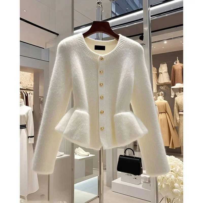 New Sweater Cardigan Women Autumn Winter Womens Temperament Long Sleeve Waist Knitwear JaCKet Female Coat Tops M260306