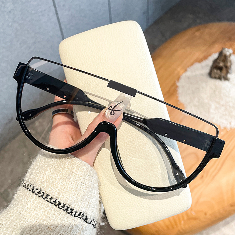 Top Luxury Half Frame Fashionable Outdoor Bicycle Sunglasses With Large Frame Integrated Lenses Men's Sunglasses With Large Face And Slim Fit Des