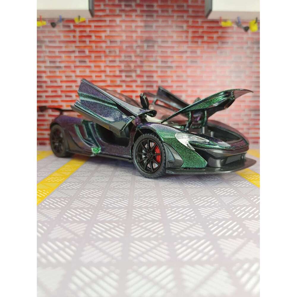 1:24 McLaren P1 alloy racing model car ornaments collection has simulated sound and lighting functions fine workmanship C260305
