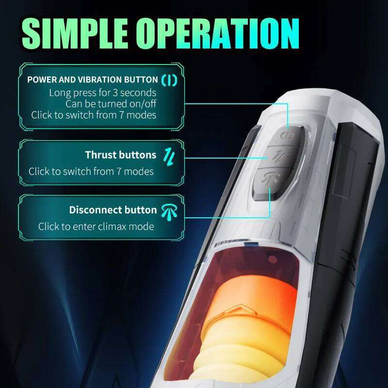 7 Thrusting & Vibrating Stimulation Modes Sex Toys Male Masturbator Cup For Mens Realistic 3D Sleeve for Man Pleasure Adult Toy W260305