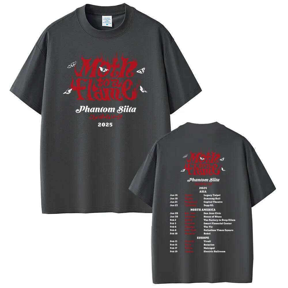 Ado Moth To A Flame Phantom Siita 2025 T-shirt Men Women Fashion Japanese Pop Music Tshirt Unisex Casual Cotton Vintage T Shirt