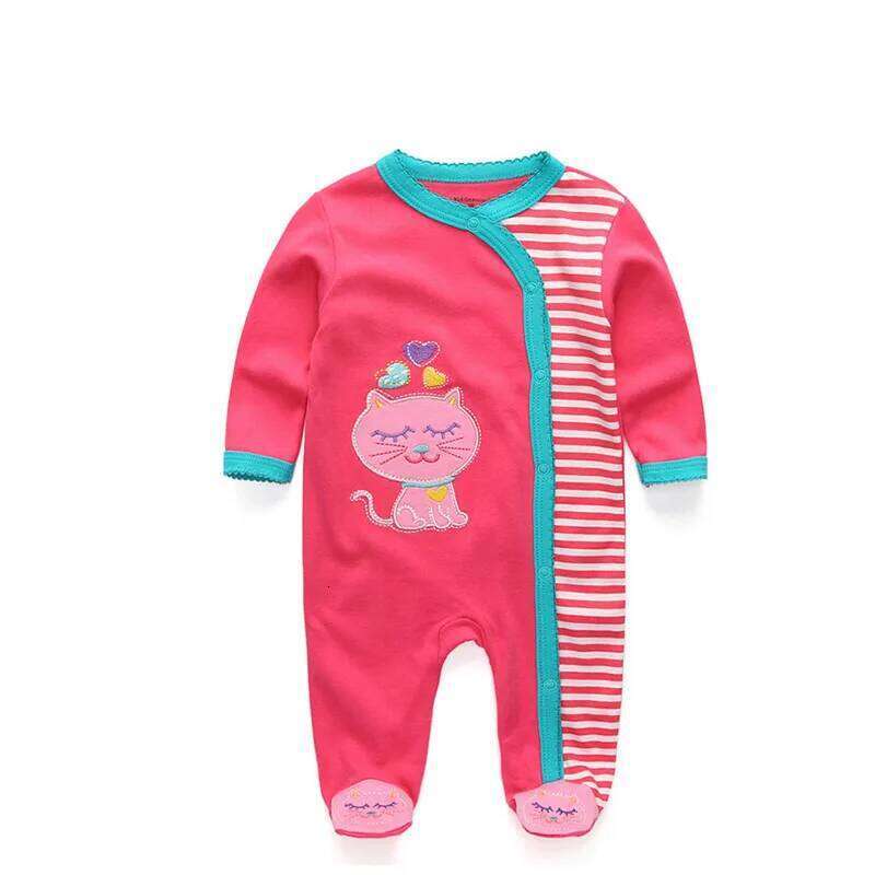 Kiddiezoom Fashion Classic Unisex long Sleeve Causal Baby Boy Girl Rompers Soft 100%Cotton Newborn Clothing Z260306