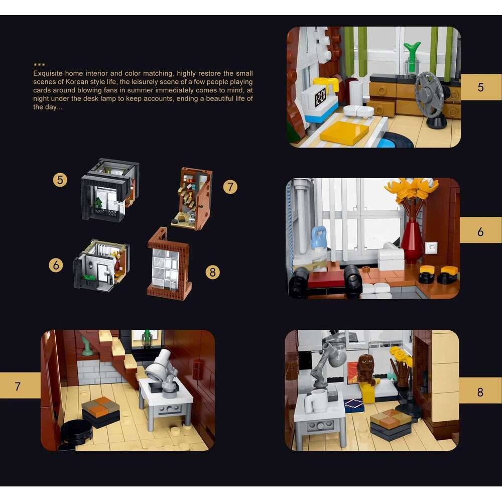 Milk Tea Shop Building Blocks Modern Villa Modular City Architecture MOC Bricks Set With Light Street View Sets Kid DIY Toy Gift Z260305