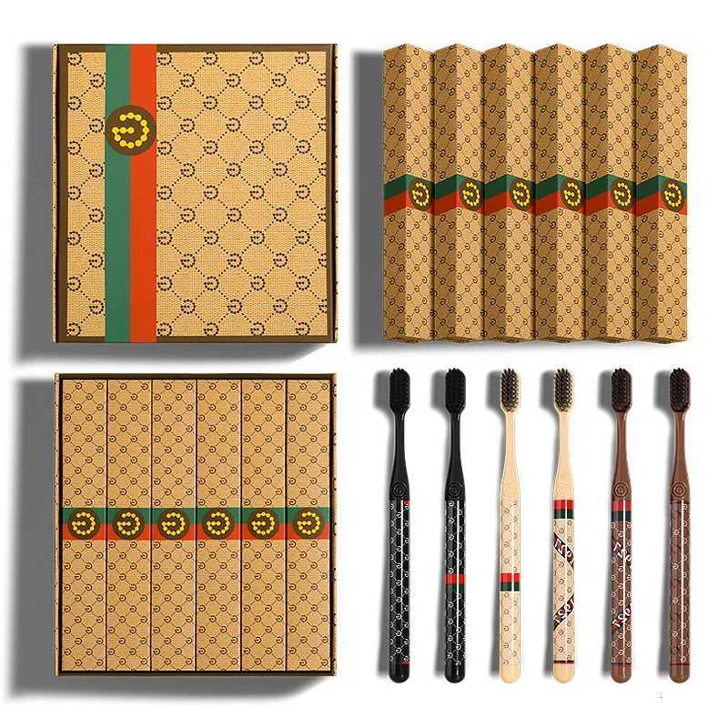 This 6-piece box of high-quality, lightweight toothbrushes features soft bristles and a luxurious design, making it ideal for home use by couples and 