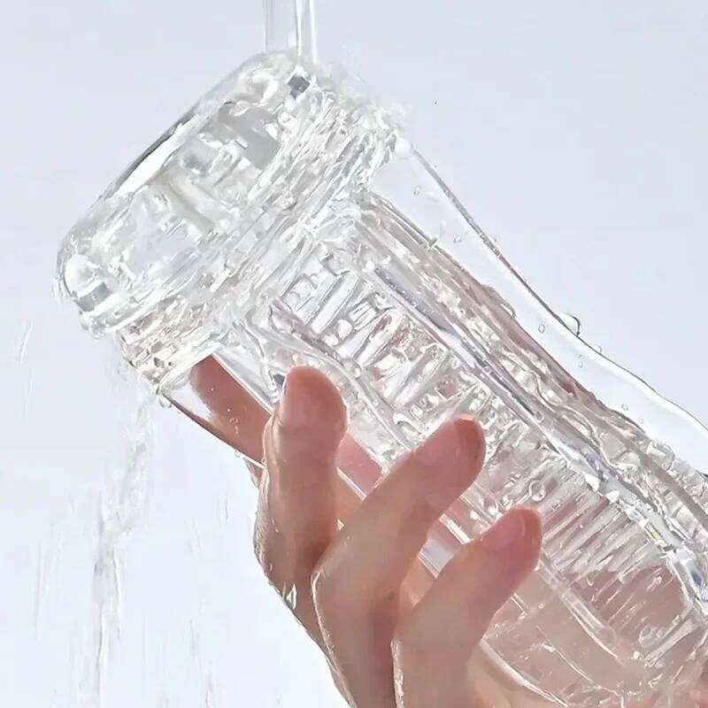 Male Masturbator Cup Transparent Vagina Goods Endurance Exercise Vacuum Pocket Sex Toy for Men Adult Suppli Pussy W260305