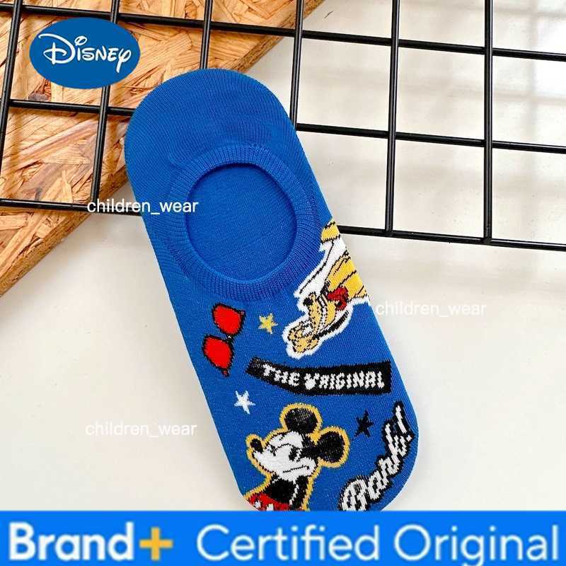Disney 5 Pairs Summer Mickey Cartoon Women Socks Mickey Donald Cotton Socks Kawaii Invisible Non-slip Short Sock Harajuku Cute Socks H260306