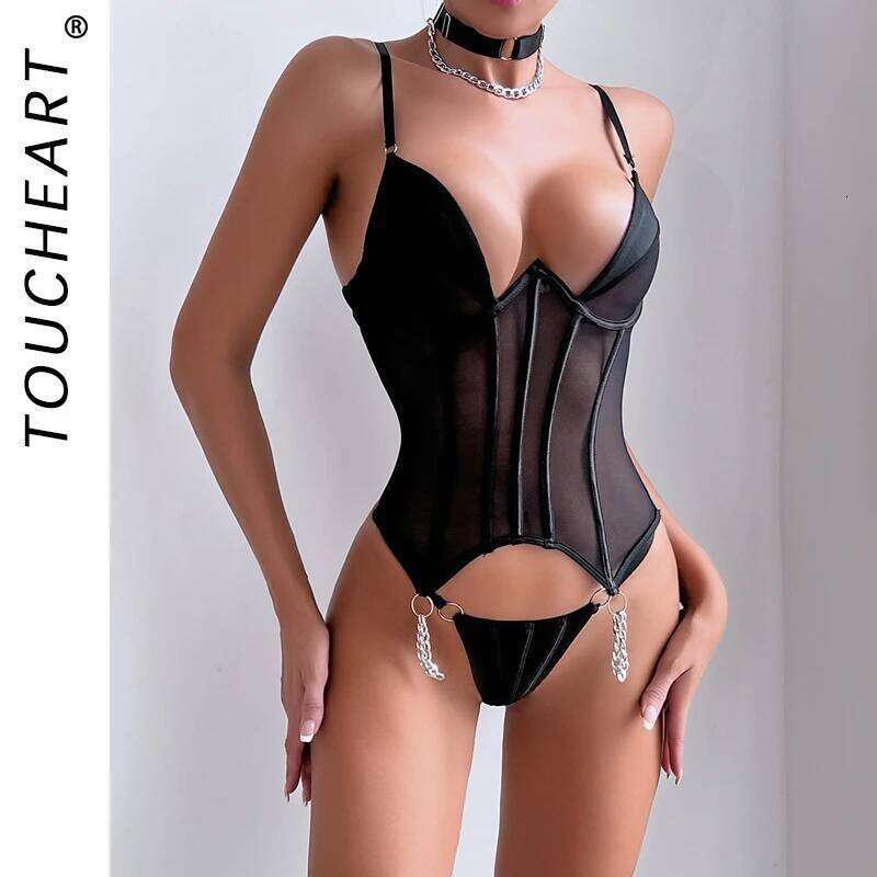 Romantic Set Bra & Corset Lingeries for Woman Full Network Lingerie Femme Sexys Sexy Outfit Women Bodysuits G-row