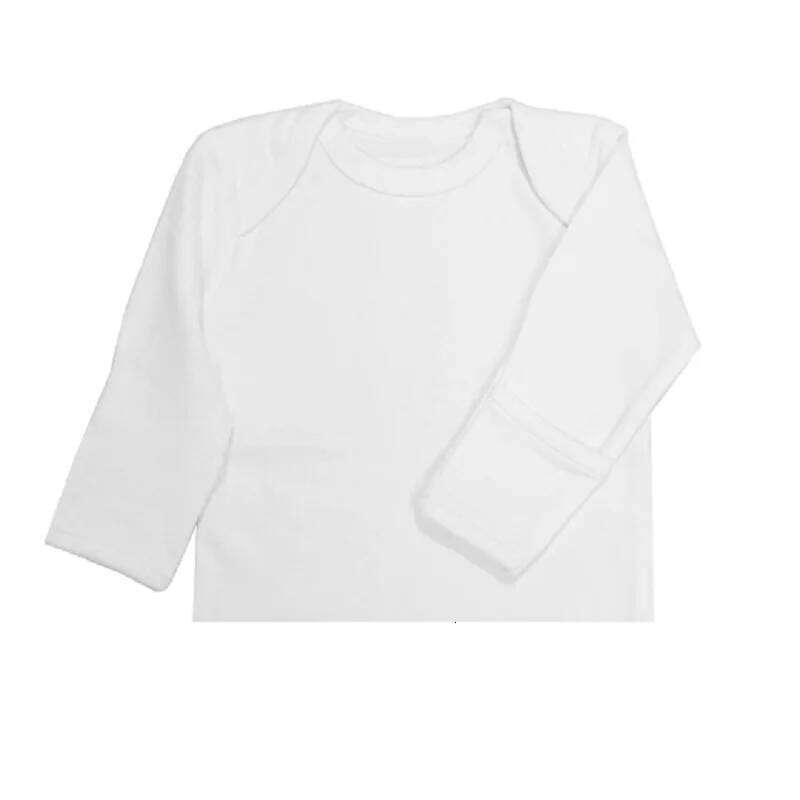 3 Pcs 100% Combed Brushed Cotton Newborn Baby Rompers White Sleepsuit Jumpsuit One-Pieces Roupa Jumper Grows Growing Footies Z260306