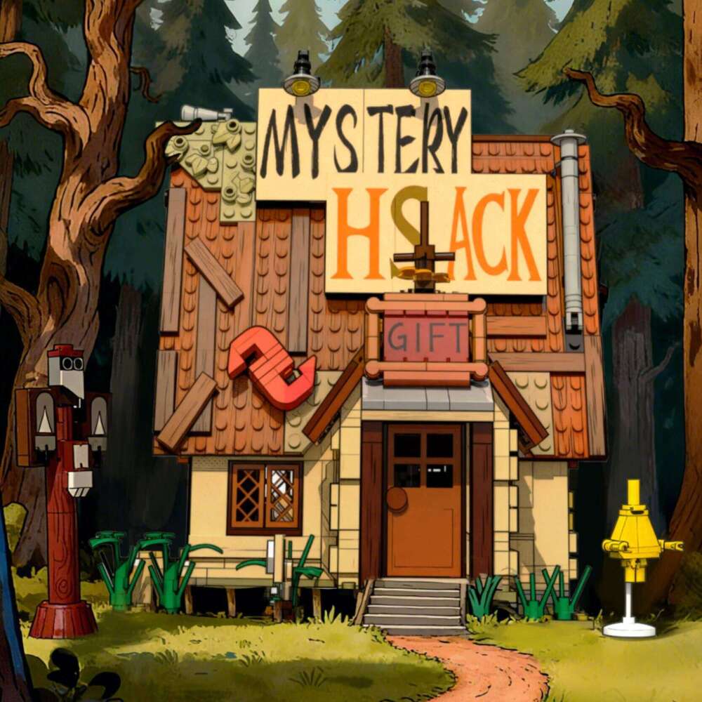 1108PCS Mystery Building Blocks Classic Cartoon Forest House Model Ornament Children's Educational DIY Toy Holiday Gifts Z260305