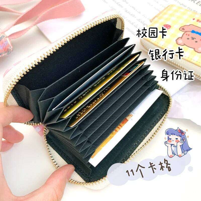 Ladies Short Korean Cartoon Cute Bear Small Mini Coin Wallet Purse Clutch Card Cash Organizer Money Bag Purses Manga C260304