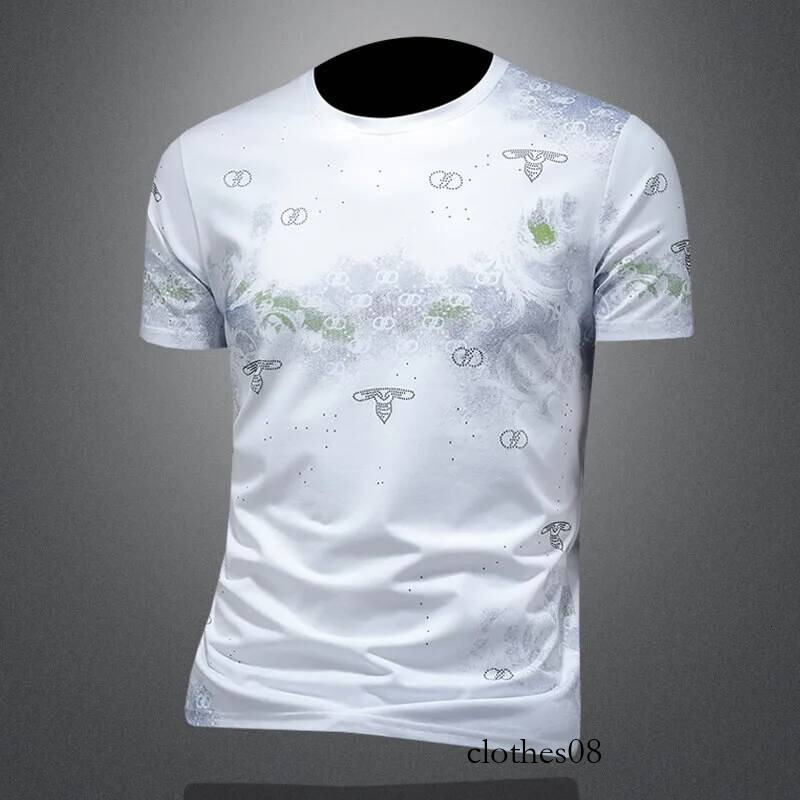 Men T shirt Summer 2026 Men's White Casual round Ne ort Sve T-irt Faionable Polyester Cotton Blend Classic Sle Non-fading
