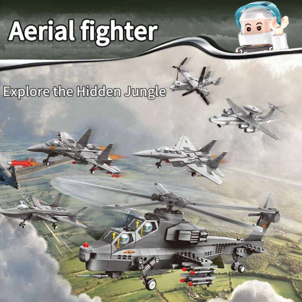 Air Force Block Collection - Building block aircraft toys for children over 6 years old and adults Z260305