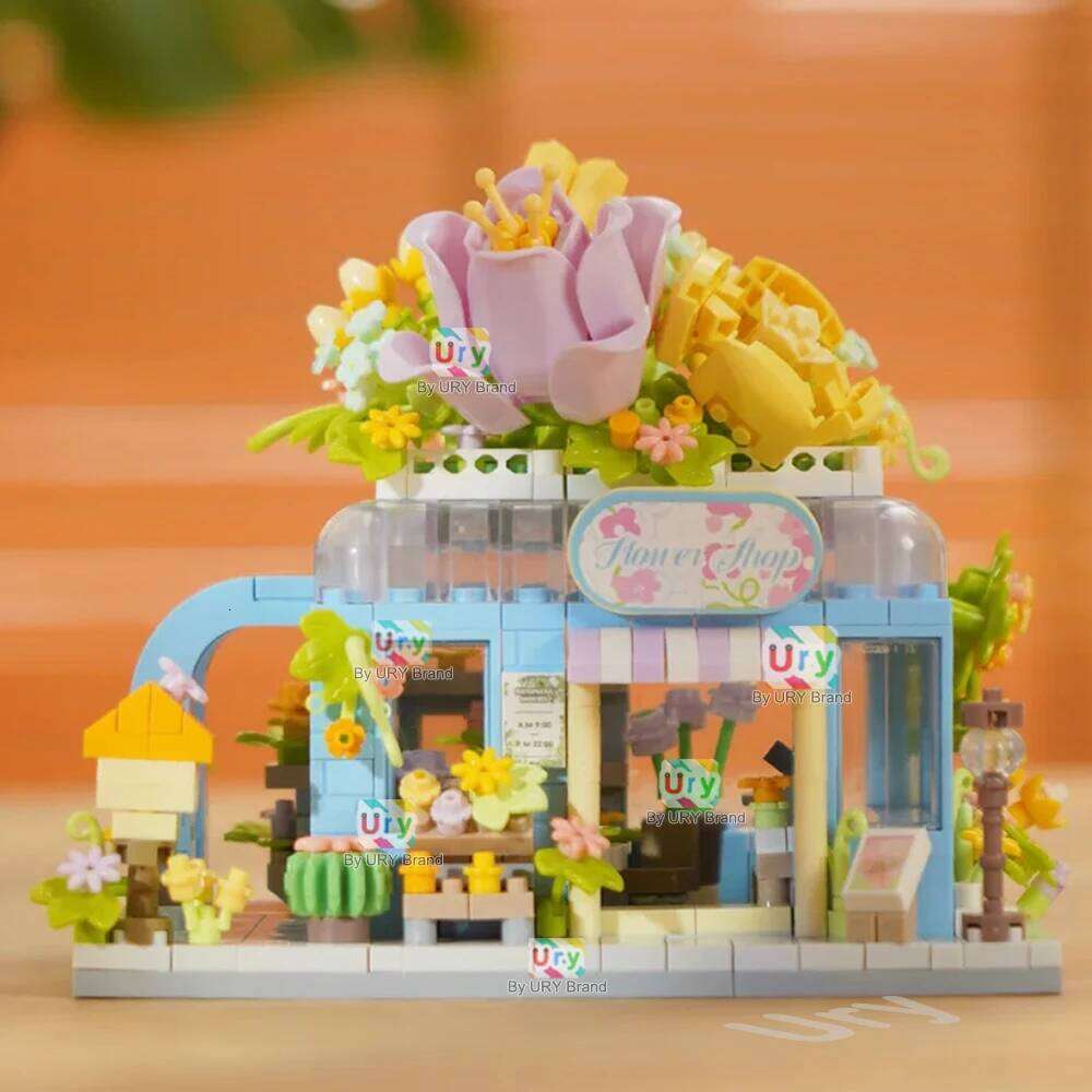 Friends Series Mini Bricks Girls Shop Morden House Flower Coffee Princess Set Playground DIY Building Block Toys for Kids Gifts Z260305