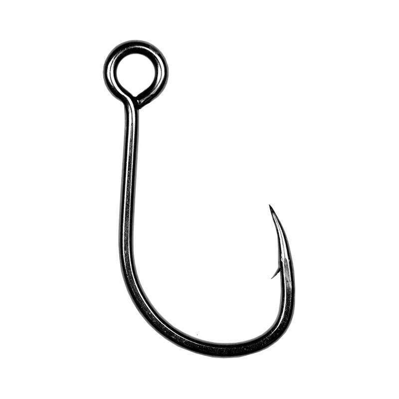 20Pcs Hook Fishing Ring Carbon Steel Single Tackle Box Worm Spoon Jig Hooks With Big Eyes Fishhook Y260305