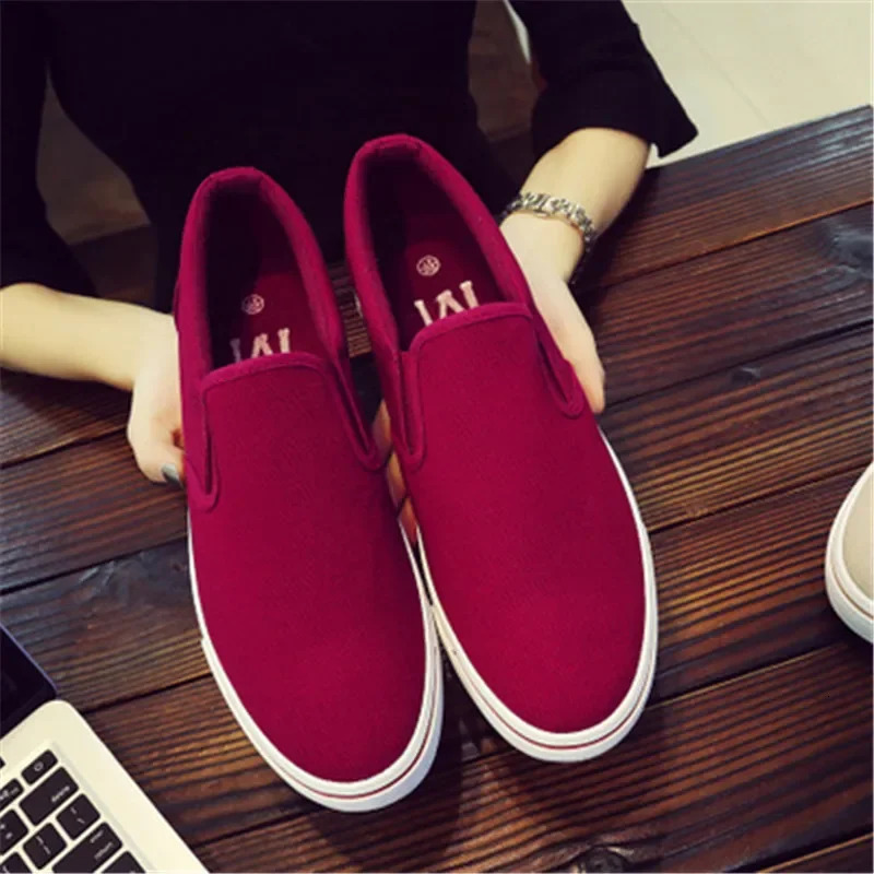 Men and Women Breathable Canvas Casual Shoes Student Loafers Shoes Unisex Fashion Flat Sneaker Orange Yellow Green Footwear 260305