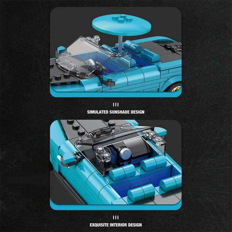 417PCS Retro Luxury Cars Building Blocks 1:24 Scale City Convertible Vehicle Car Model Bricks Kids DIY Toys Idea Gifts Z260305