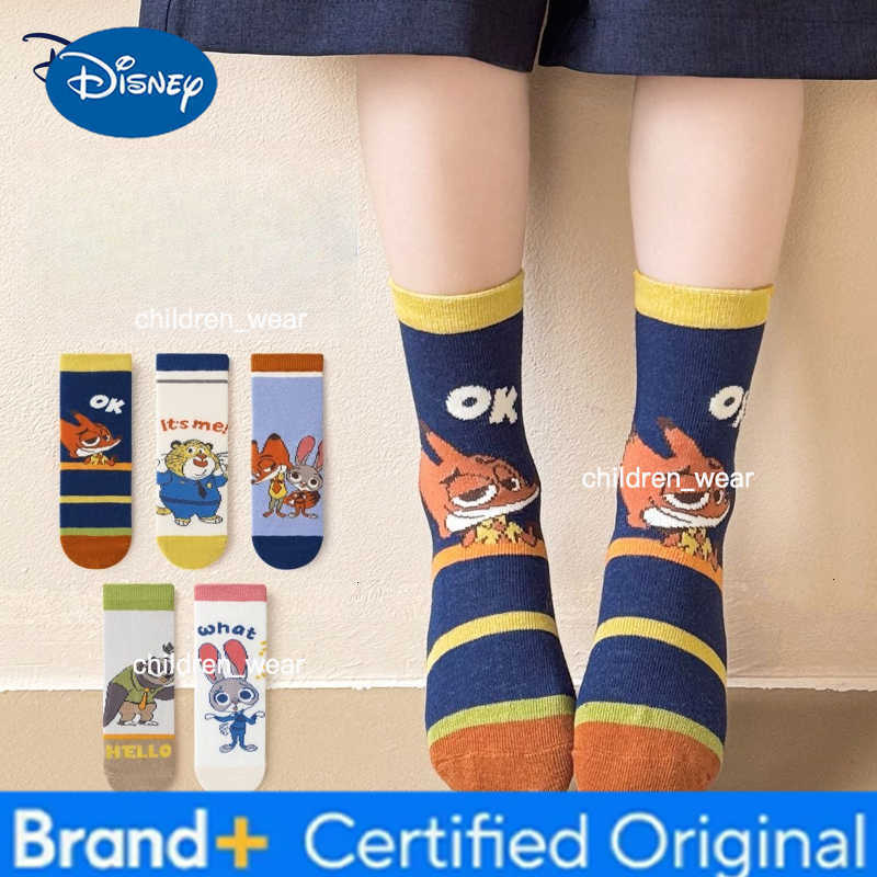 Disney Zootopia Cartoon Anime Cute Socks Judy Nick Childrens Pure Cotton Elastic Autumn/Winter Warm Short Socks gift fro kid H260306