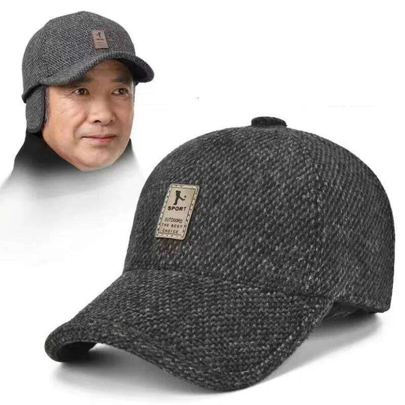 Cotton Men's Autumn And Winter Middle-Aged Dad Cloth Single Old Man Windshield Baseball Sun Hat Y260304