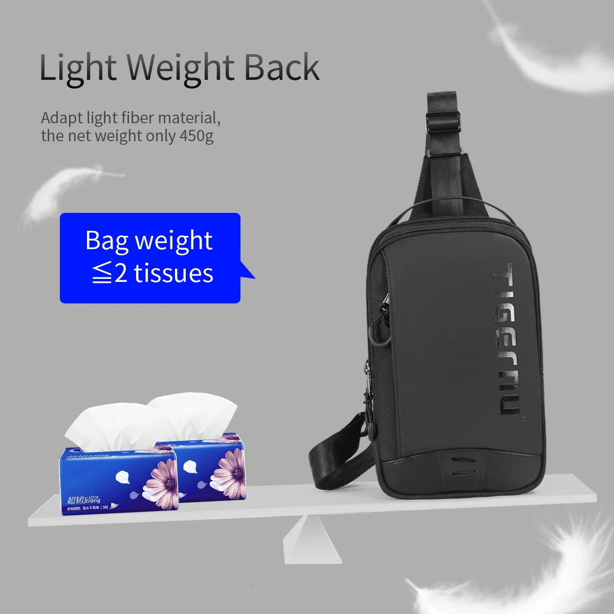 Tigernu Chest Bag For Men Cool Style Men Shoulder Bag 97inch IPad Bag Casual Male Crossbody Bag Lightweigt Mini Bags 260305