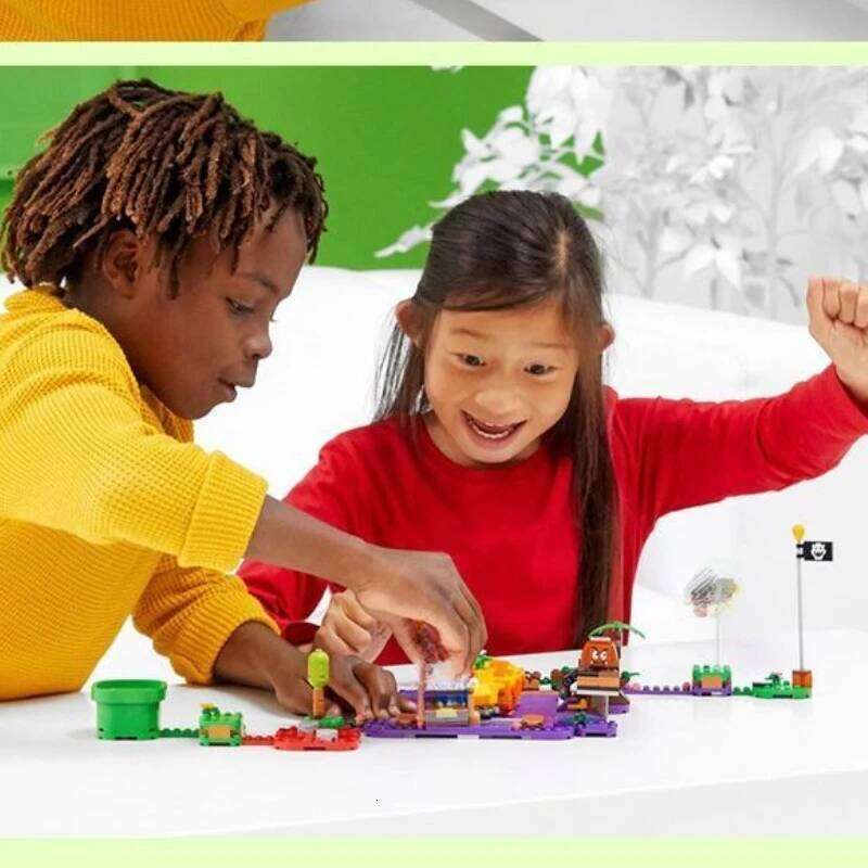 Super Brothers Series MOC Building Blocks Assembling Adventure Maomao's Poisonous Swamp Expansion Level 71383 Children's Toys Z260306