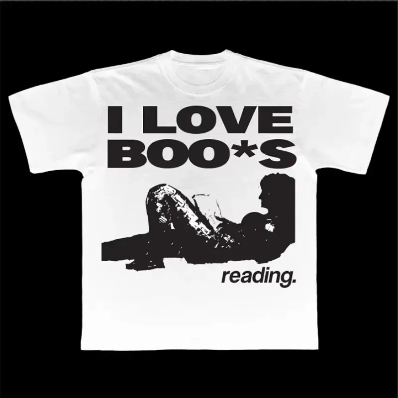 Y2K Streetwear Cotton T-shirt Harajuku Graphic Print Oversized Punk Short Sleeve T-shirt Rock Goth Retro Top Hip Hop Tee Fashion 260304