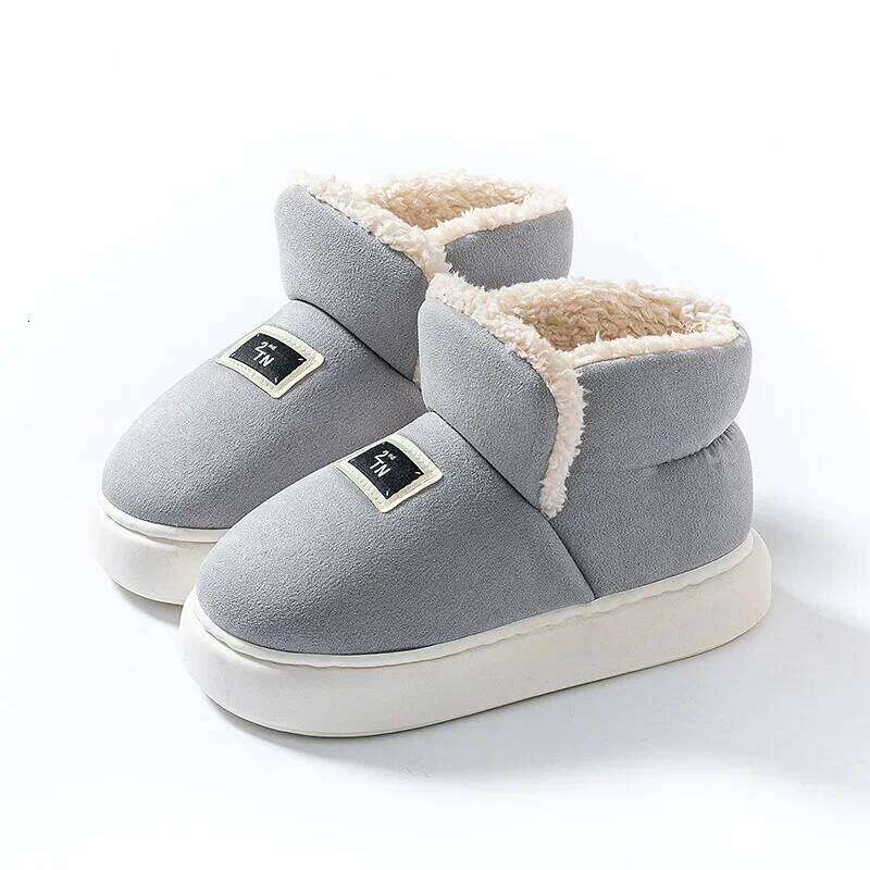 Fashion Winter Women 2025 New Men Cotton Outdoor Snow Boots for Female Soft Sole House Non-Slips Shoes