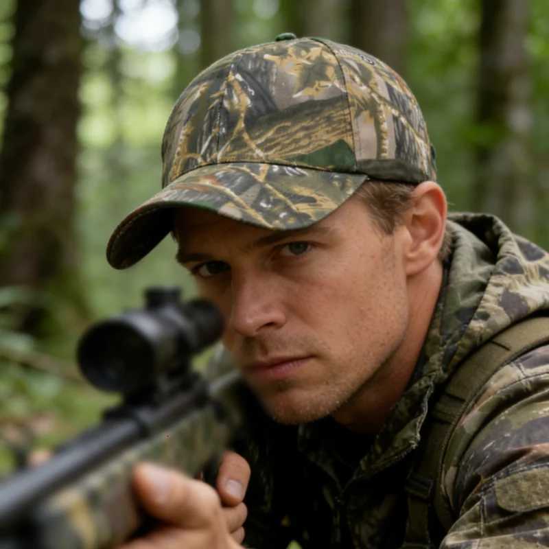 Summer Outdoor Sport Baseball Caps Leaf-Printed Jungle Camouflage Caps Mens and Womens Camouflage Baseball CapRunning Cap S260306