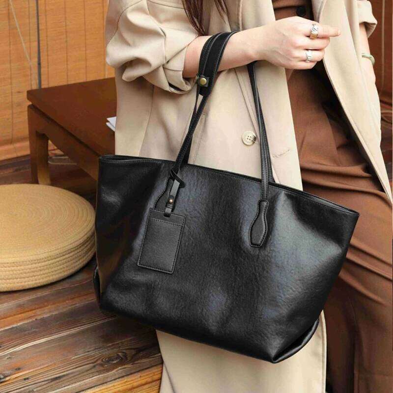 Burminsa Cowhide Genuine Leather Soft Large Tote Shoulder Bags For Women Luxury Big Shopping Work Ladies Handbags TIANOUDAISHU