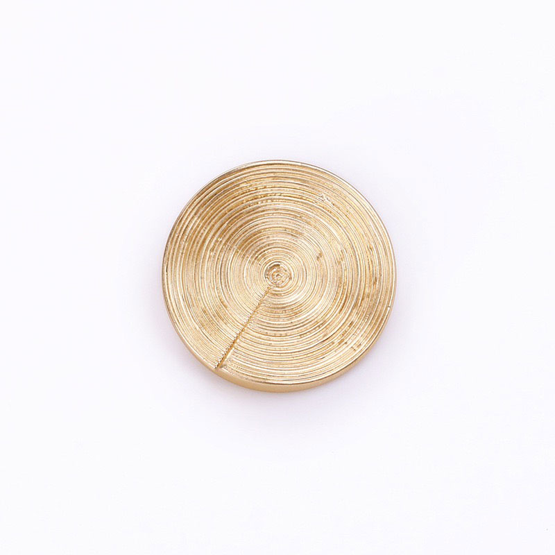 Rustic Year-Ring Style Metal Fasteners for Outerwear