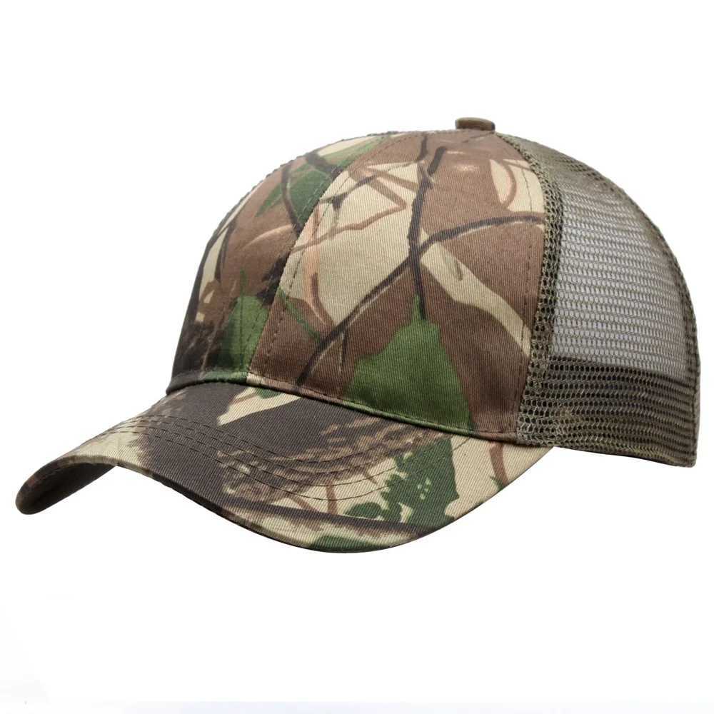 Camouflage Hats PolyesterHats Hunting Fishing Walking Baseball Cap Sunscreen Quick Drying Casual UV Protection Sunshade Peak S260306