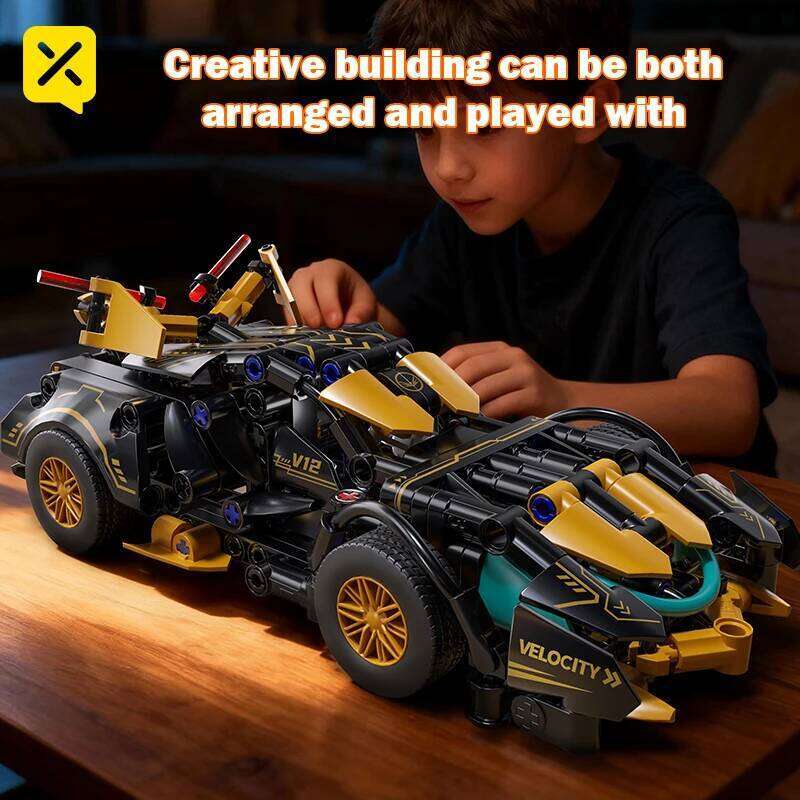 Mini Sports Race Technical Building Blocks Model Set Puzzle Racing Car 313pcs Assemble DIY Toy Bricks Display Perfect Gifts Z260305