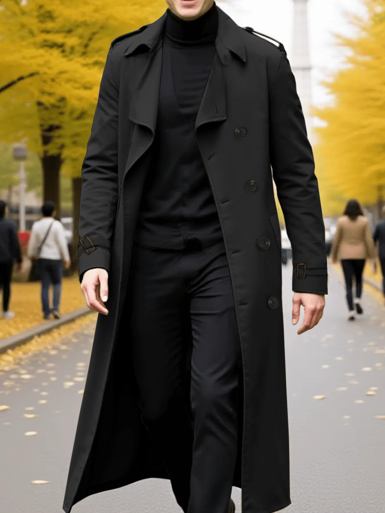 Mens Fashion Trench Coat For Autumn Winter Thickened Warm Outerwear Style Commute Essential 260302