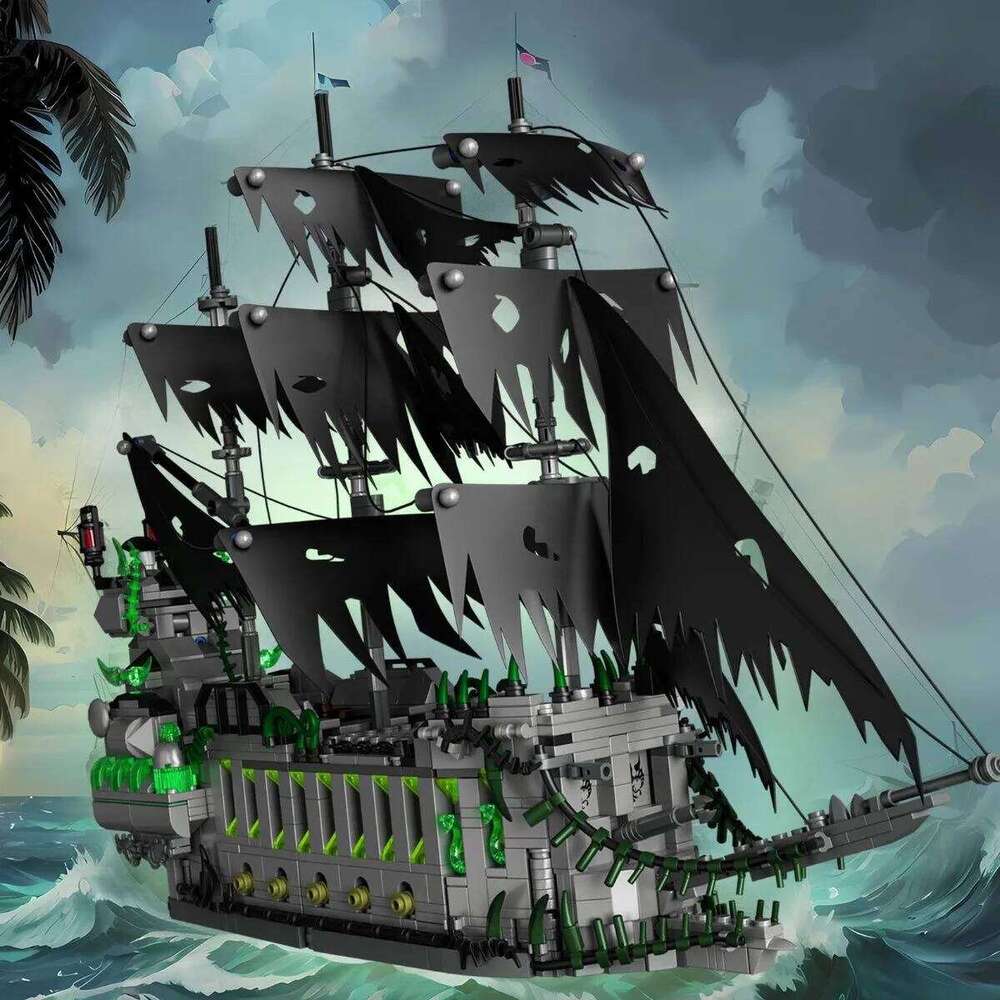 1573Pcs Pirate Ship Building Blocks Model Mini Bricks Toys MOC Ghost Flying Dutchman Construction Sets Gift for Adults and Teens Z260306
