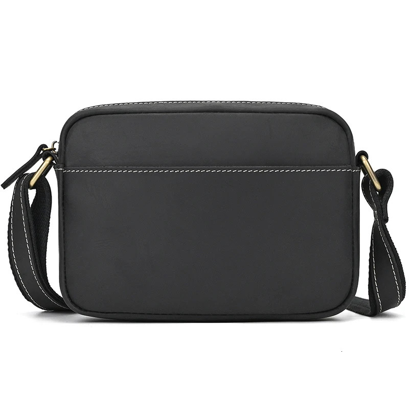 Crazy Horse Leather Messenger Bag Mens Leather Shoulder Bag For Mobile Phone Sling Bags For Men Woman Cross Body Bag 260305