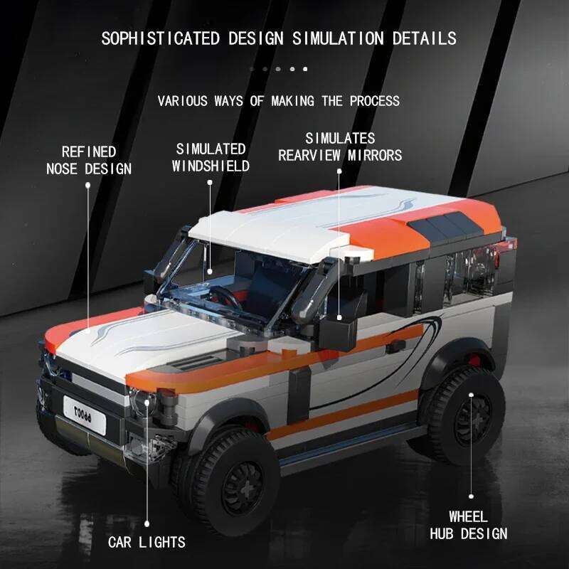 406PCS City Off-Road Vehicle Classic SUV Car Model Bricks Desktop Display Ornaments Kids Educational DIY Toys Holiday Gifts Z260305