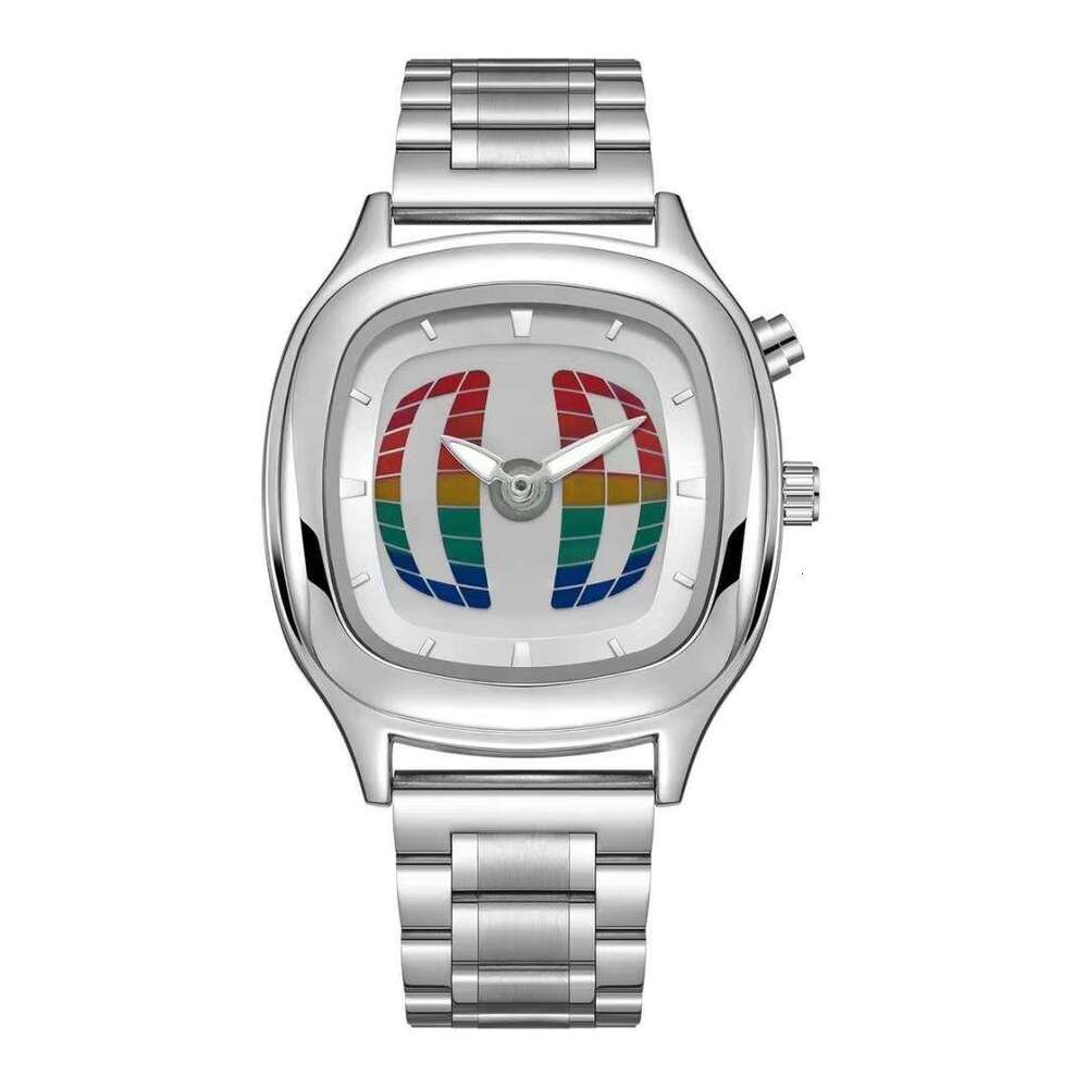 Kaleidoscope Retro Steel Band Deformable Digital Dynamic Unisex Watch