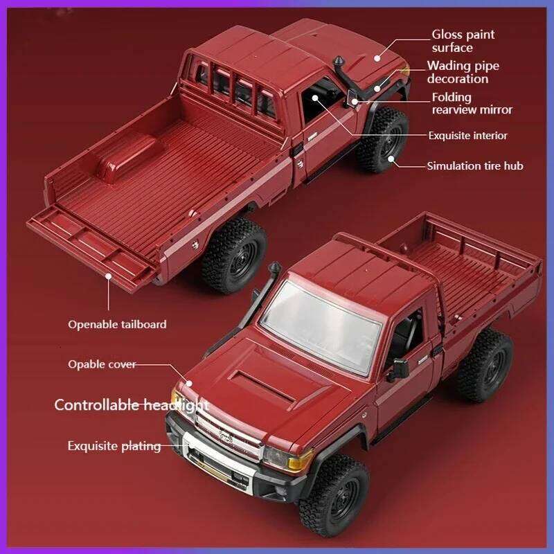 Rc Car MN82 1:12 Retro with LED Lights, Full Scale Analog LC79, Professional Four-wheel Drive Truck, Toy Truck Model RC C260305